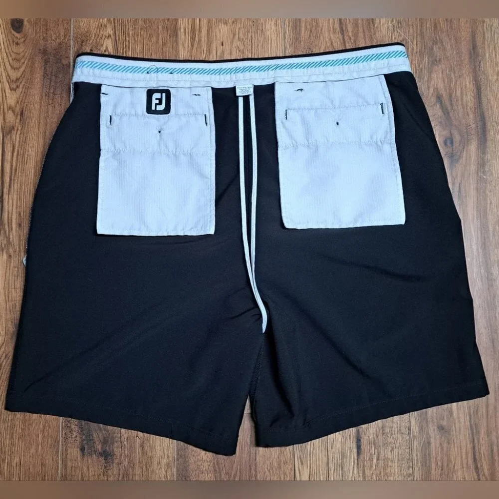 FootJoy Men's Black Golf Shorts Classic Fit 8